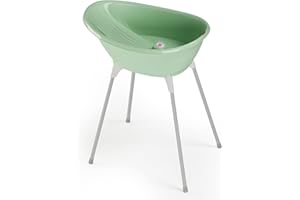 OKBABY Kit Vaschetta Bella e Cavalletto di Supporto per il Bagnetto del Neonato, 0-12 Mesi, Vaschetta Verde