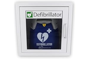 ‎NOTFALLRETTER.DE Notfallretter Defibrillator AED Basic, vollautom. Schockauslösung, Garantie Schiller Deutschland, HLW-Unterstützung inkl. Metallwandkasten & AED Standortwinkel, MDR-zertifiziert