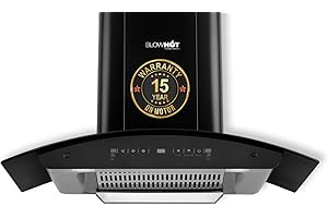 BLOWHOT 90cm 1300 m³/h Filterless Autoclean Chimney for Kitchen with Free Installation Kit, 15 Year Warranty on Motor, Motion
