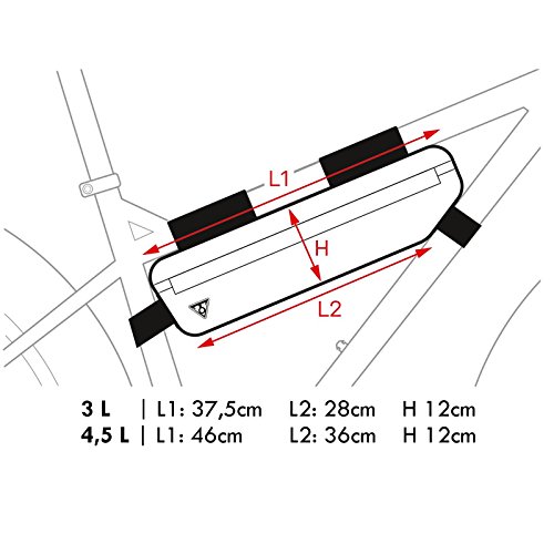 Topeak Midloader Fahrrad Tasche wasserabweisend 3 / 4,5 l Rahmentasche Offroad, 1500302 - 5