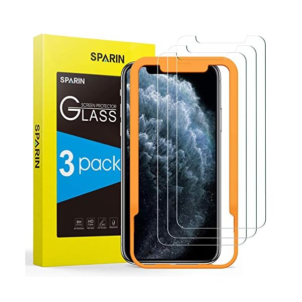 [3-Pack] Cristal Templado iPhone 11 Pro Max/XS Max, Protector Pantalla iPhone 11 Pro Max/XS Max Vidrio Templado con [2…
