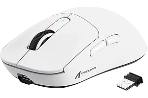 VGN GAMEPOWER ATTACK SHARK X3 SUPERLIGHT Mouse Gaming Wireless, 49g Ultraleggero eSport Mouse da Gioco, PixArt PAW3395, 26000DPI, 2.4G/BT5.0/Cablato Mouse Bluetooth, Durata Batteria 200Hrs, Bianco