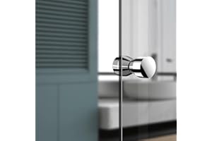 YIDELAI-Maniglia porta in vetro, maniglia a foro singolo in lega di alluminio da 2,4 pollici, maniglia cilindrica solida scorrevole porta doccia in vetro, accessori bagno doccia