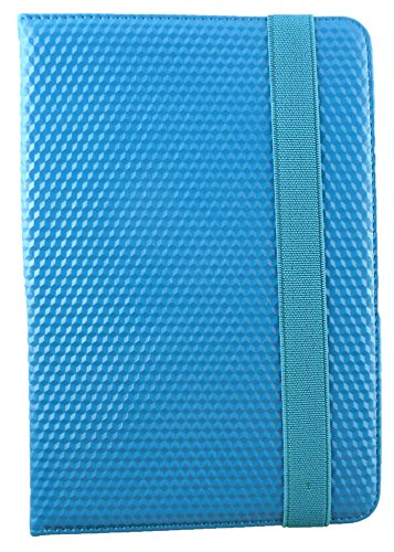 Emartbuy® Freelander PD10 7 Zoll Quad Core Tablet Universalbereich Blau 3D Cube Multi Winkel Folio Executive Case Cover Wallet Hülle Schutzhülle mit Kartensteckplätze + Blau 2 in 1 Eingabestift - 3
