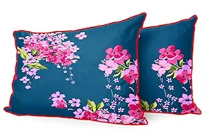 DreamVio Jute Fabric Printed Decorative Pillow/Throw/Cushion Covers for Living Room, Bed Room, Sofa,Chairs,Pillow Cases, Pillow Covers Set of 2, Size 12x18 Inches Style213