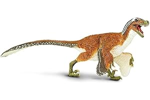 SAFARI LTD. Velociraptor con Plumas 20.3cm | Figura de Dinosaurio | No tóxico y libre de BPA | Apto para Niños de 3+ | Safari Ltd