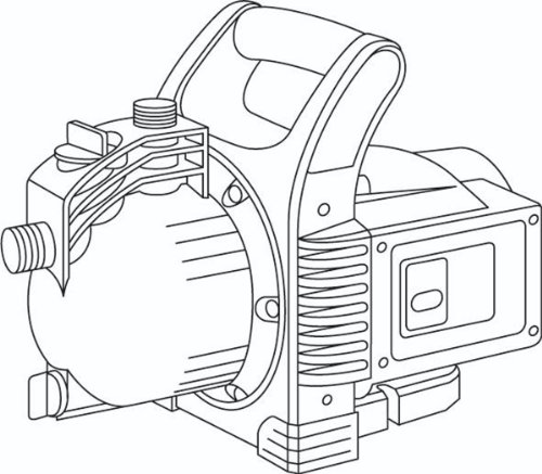 Gardena 1709-20 Gartenpumpe Classic 3500/4, Geräuscharm, große Einfüllöffnung, Wasser-Ablassschraube, lange Lebensdauer (Motorleistung 800 W, Fördermenge 3100 l/h, Max. Druck: 3.6 bar) - 6
