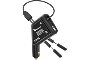Yangers Ładowarka samochodowa do DJI Mavic 2 Zoom / Pro, 3 w 1 ładowarka samochodowa adapter do dwóch baterii DJI Mavic 2 + 1 pilot zdalnego sterowania (czarny)