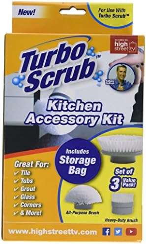 Turbo Scrub Kitchen Accessory Kit, White