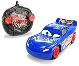 Maßstab 1: 24, Länge: 17 cm Dickie Toys 203084009 - Cars 3 Turbo Racer Fabulous Lightning McQueen, RC Fahrzeug, ferngesteuertes Auto, 1:24, 17cm