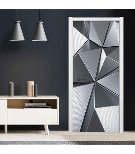 Adesivi per Porte Interne Scala Adesivo Porta 3D Piante da Corridoio Autoadesiva Carta Parati 90x210 cm Decorazione da Parete Poster Murale per Soggiorno Camera da letto 8614m