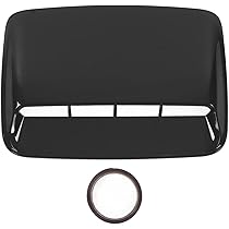 Copertura Presa Aria Per Cofano Auto - Decorativa, Nero Lucido, 51x48cm, In ABS