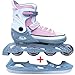 Produktbild Cox Swain Sneak Kinder Inline Skates & Kinder Schlittschuh 2 in 1 - größenverstellbar ABEC5, Colour: light pink, Size: M (37-40)