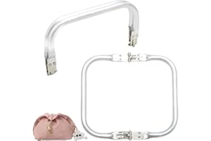 KEYQUEEN 2 Piezas 180x90mm Cierres de Beso para Bolsa Cierres Tipo U para Bolsos Boquillas Monederos Metalicas Marco de Metal Tubular Interno para Clutch Accesorios Diy Fabricación Artesanía Hacer Monederos