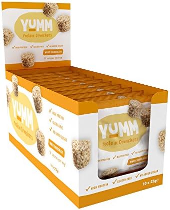 YUMM Protein Snack Crunchers 10 Pack Box (White Chocolate)