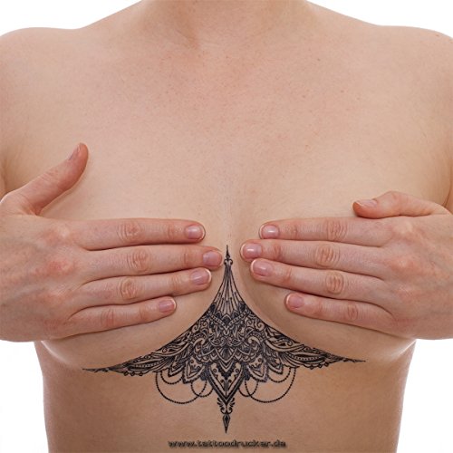 2 x Sexy Unter Brust Tattoo schwarz - Underboob Tattoo Under Breast - No China! (2)