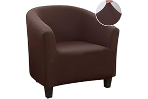 Jaotto Funda de Sillón Elásticas Chesterfield, 1 Pieza Cubre para Sillón Ajustable Universal Extraíbles Lavables, Funda de Sofá de Butacas para Recepción Hotel Sala de Estar(Marrón,1 Pieza)