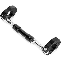 Barra Di Bilanciamento Manubrio Moto - Rinforzo In Lega Alluminio 22mm Universale, Nero - Foto 3