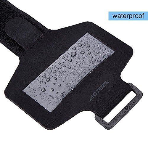 AGPTek Lycra Small Armband Hülle Case für AGPTek 70 Stunden A02 MP3 Player, mit veränderbarer Länge, Safey Design, geeignet für Bewegung, Gymnastik, Jogging, Workout, Rad fahren, Schwarz - 4