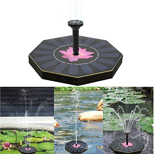 Preisvergleich Produktbild MJLXY Solar Springbrunnen, Teichpumpe Schwimmend mit 8V Monokristalline Solar Panel Springbrunnen Pumpe für Gartenteich Vogel-Bad, Fisch-Behälter, Kleiner Teich