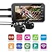 Price comparison product image KOBWA Motorbike Recorder, Motorcycle Security Camera 4" LCD 1080P with Night Mode, 140 Degree Wide Angle, WDR, G-Sensor, Loop Recording