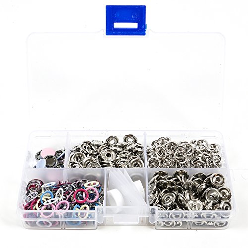 110 Sets 9.5mm Druckknöpfe farbige Metall Druckknöpfe mit Zange Werkzeug DIY Basteln - 3