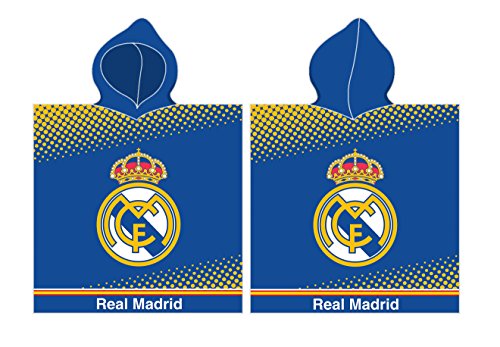 Unbekannt Poncho Real Madrid rm171171 Bain Serviette Serviette de plage avec capuche 55 x 110 cm