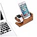 Produktbild (Aktualisierte Version) Apple Watch Stand, Bambus Holz Lade Halterung Dock Station Cradle Halter StäNder Halterung LadegeräT FüR Apple Iwatch Serie 1 2 3 38mm 42mm & Iphone 5 6 6 S 7 8 X Plus & Smartphones