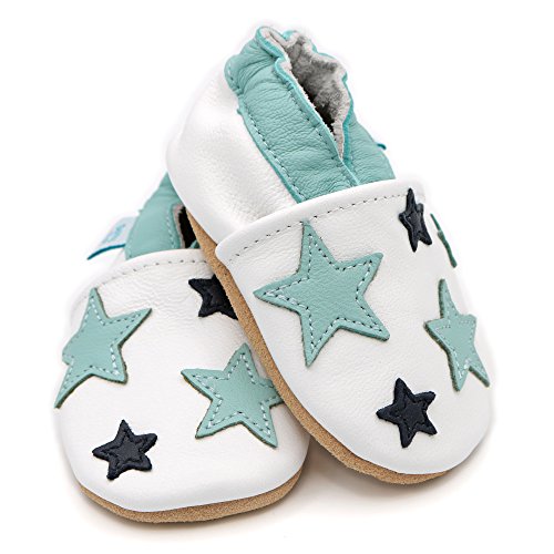 Weiche Baby und Kleinkind Lederschuhe – Jungen und Mädchen – Sterne - 3