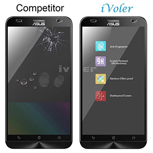  2 Pack  ASUS ZenFone 2 Ze550ml Ze551ml Protector de Pantalla  iVoler ASUS ZenFone 2 Ze550ml Ze551ml Vidrio Templado Protector de Pantalla Empaquetado al por Menor para ASUS ZenFone 2 Ze550ml Ze551ml 5 5  -Dureza de Grado 9H  Espesor 0 20 mm  2 5D Round Edge- Ultra-trasparente   Anti-golpe   Ajuste Perfecto   No hay Burbujas - Garant  a Incondicional de 18 Meses