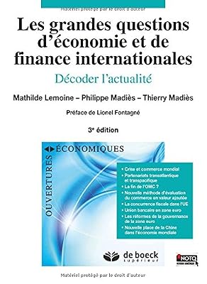 Les grandes questions d'économie et finance internationales : Décoder l'actualité