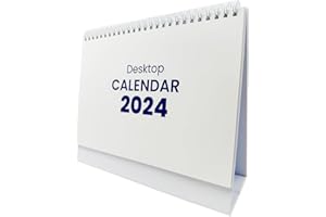 SECALIFE 2024 Calendar, Small Desk Calendar 2024 Calendar Month to View Mini Desktop Calendar 23 X 16cm, Academic Monthly Standing Desk Calendars Planner, White