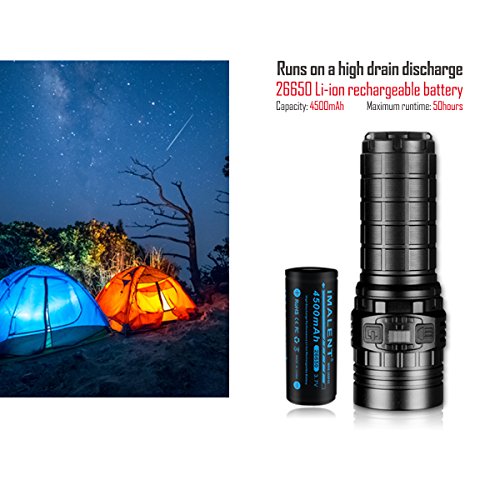 IMALENT DN70 Multi-Level-Ausgang Tactical Cree LED Taschenlampe 3800LM Max Output OLED Display USB aufladen Taschenlampe Lichter mit 4500mAh 26650 Akku und Ladekabel - 2
