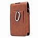 Produktbild Vertikal Gürteltasche Bauchtasche PU Gürtelclip| Outdoor Gürtelschnalle Retro Holster Hüfttasche Taillepäckchen| Kartensteckplatz 0-6,3 Zoll Handy (Schlüsselanhänger, Braun/ 17 * 9.1 * 3cm