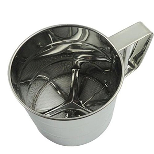 HABI Cup Form Mehl Sieb Edelstahl Mesh Mehlsieb Mechanische Backen Icing Sugar Shaker Sieb Werkzeug - 3