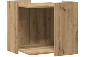 ‎VIDAXL vidaXL Katzenklo Schrank, Katzenschrank Katzentoilette, Beistelltisch Katzenhaus, Katzenmöbel Verstecktes Design, Artisan-Eiche Holzwerkstoff