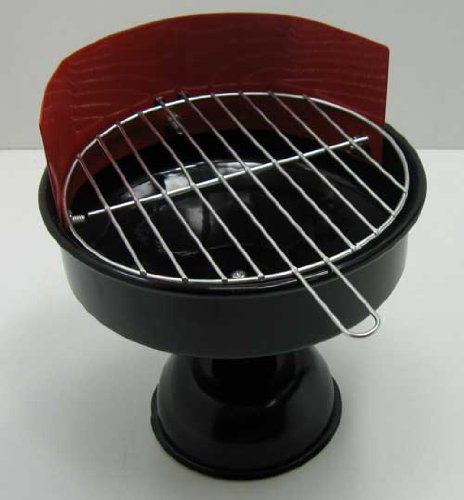 Aschenbecher Metall Grill Design 11,5cm, Balkon Fest Party Aschen Ascher Becher (LHS) - 2