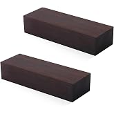 2 Pieces Ebony Wood Blocks DIY Black Ebony Wood Blank DIY Material Ebony Handles 12 x 4 x 2.5 cm Ebony Wood Blank