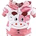 Autumn Baby Boys Girls Cotton Cow Pattern Long Sleeve hoodie Top + Long Pants Outfit Set