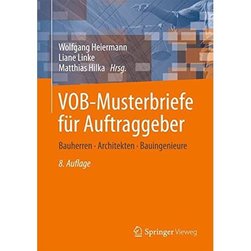 [PDF] Download VOB-Musterbriefe für Auftraggeber: Bauherren - Architekten - Bauingenieure Kostenlos