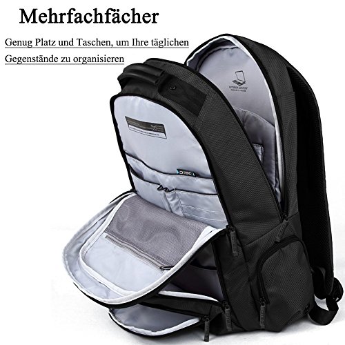 Laptop Rucksack 17 3 Zoll  DTBG Nylon ger  umig Anti-Tr  ne Daypack Reiserucksack Business Rucks  ke College Studenten Schultertasche Schultasche pass
