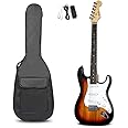 SHINEDOWN 40 inch Full Size Electric Guitar and Accessories with Guitar Bag and Guitar Strap (Sunburst)