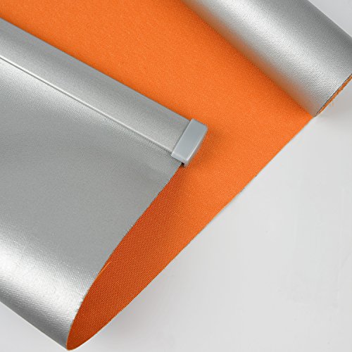 ROLLMAXXX Thermo Verdunkelungsrollo Klemmfix ohne Bohren (80 x 150 cm, Orange) - 4