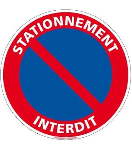 Autocollant Interdit De Stationner Sortie Véhicules - 15x15 Cm Avec Protection