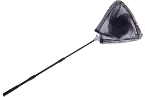 JANZOOM Télescope d'épuisette de pêche pliable et extensible pour oiseaux d'eau douce, poignée en alliage d'aluminium portable