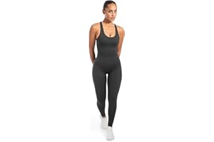 SMILODOX Jumpsuit Damen Ilva, ärmelloser Einteiler lang, Overall mit Shaped Fit & Rundhals, atmungsaktiver & elastischer Sportanzug, Ganzkörperanzug ideal für Sport, Fitness & Freizeit