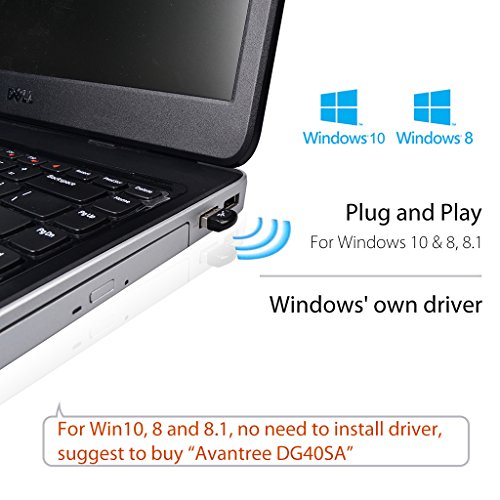 Avantree USB Bluetooth 4.0 Adapter Dongle for PC Laptop Computer Desktop Stereo Music, Skype Call, Keyboard, Mouse, Support All Windows 10 8.1 8 7 XP vista - DG40S [2 Year Warranty]