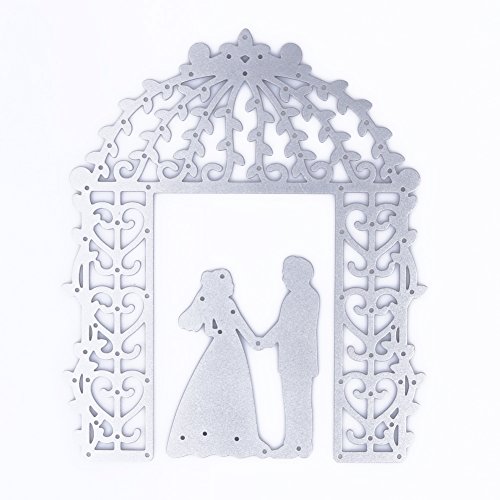 Amazingdeal365 schöne Hochzeit Metall Form Schablonen Schneiden DIY Dekor Sammelalbum Karten Buchzeichen Lesezeichen als Geschenk für Freunde Geburtstag Kinder,Kindergarten Hobby Schule Handarbeit Unterricht usw. Ein tolles Geschenk! - 4