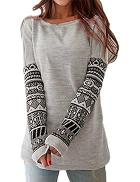 ZANZEA Damen Langarm Lose Oversize Bluse Langshirt T-Shirt Hemd Oberteil Tops