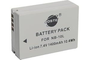 DSTE DE NB-10L DSTE Ricambio Batteria Compatibile per Canon PowerShot G1X,G3x,G15,G16,SX40,SX50,SX60 G3 x Camera
